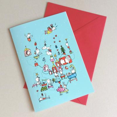 10 Weihnachtskarten mit roten Umschlägen: Kommunikation