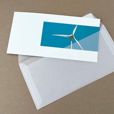 Windrad / Windenergieanlage - Grußkarte mit transparentem Umschlag