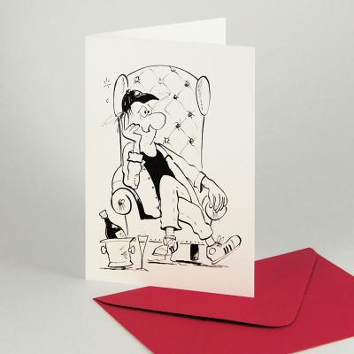 10 witzige Karten für Entschuldigungen, Neujahr ... (mit roten Kuverts)