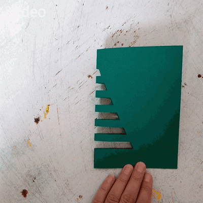 10 grüne Weihnachtskarten mit Umschlag: 3D-Weihnachtsbaum