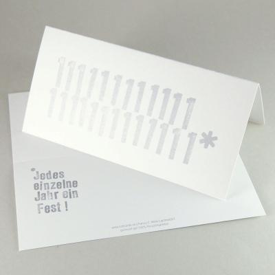 10 Einladungen mit silbernen Kuverts: Jedes einzelne Jahr ein Fest! (25 x 1)