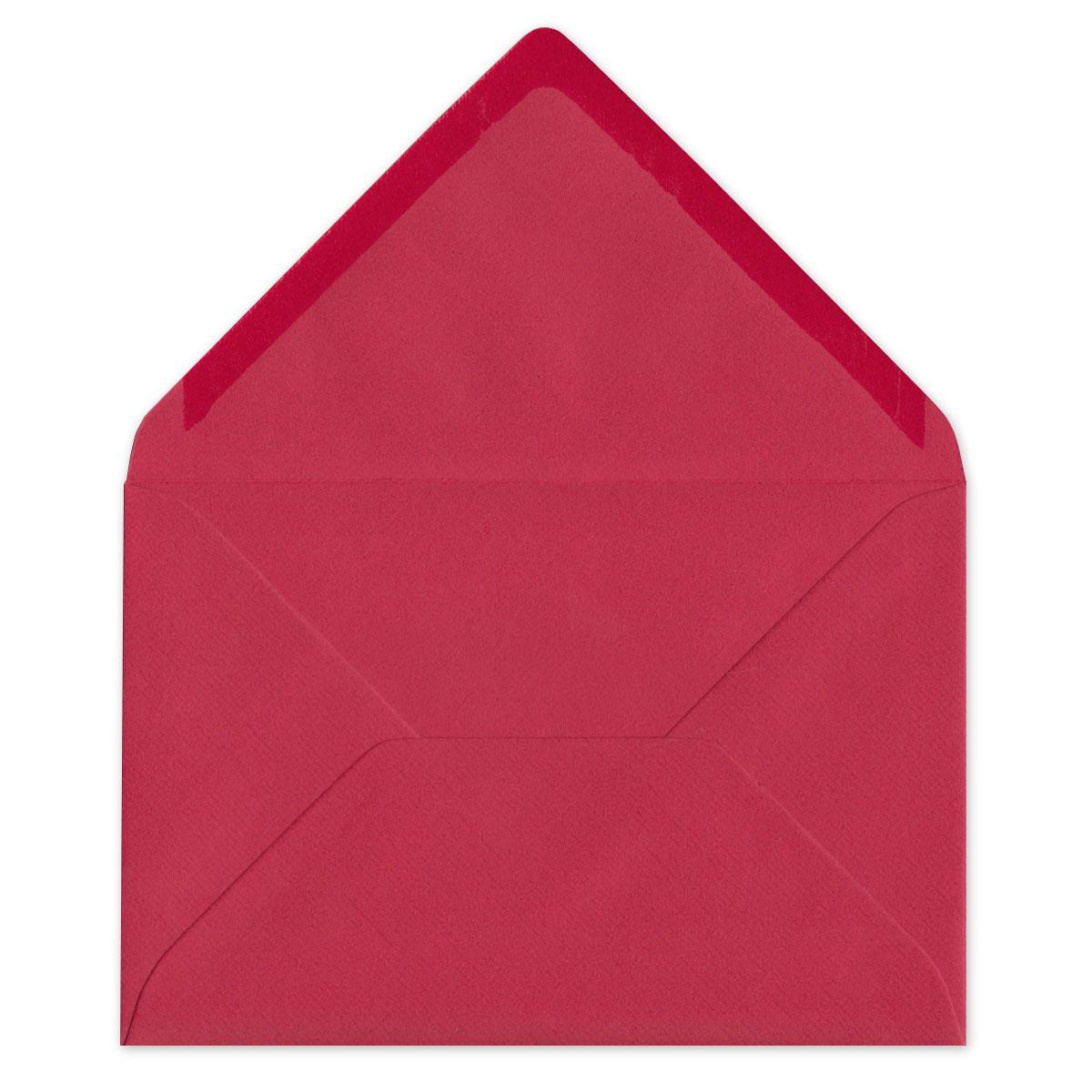10 Grußkarten mit roten Umschlägen: Wiesenkräuter