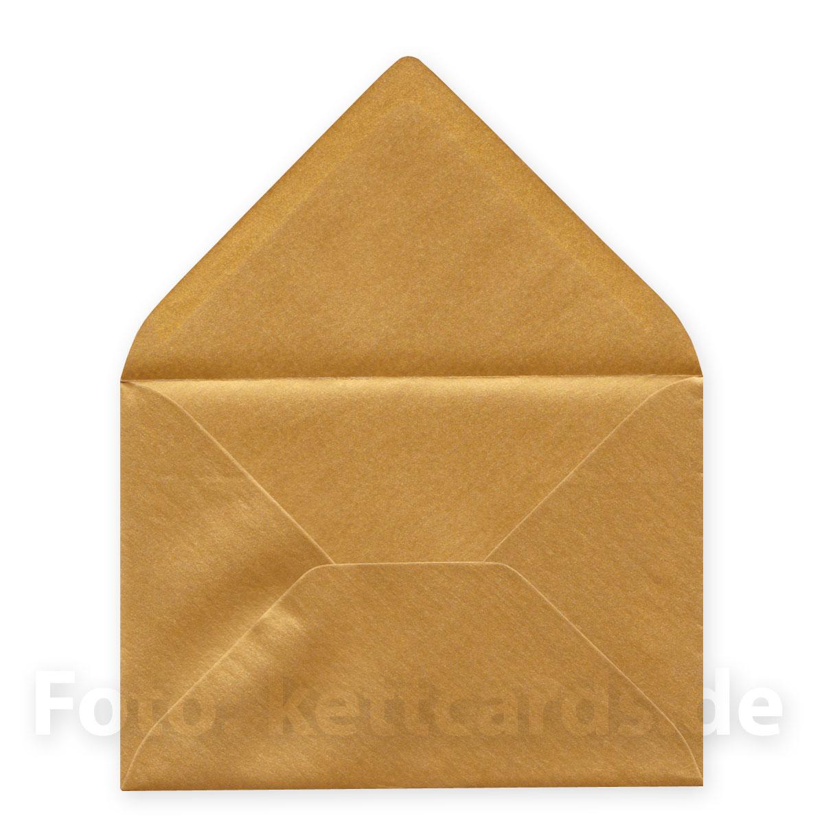 10 Recycling-Glückwunschkarten mit goldenen Kuverts: Viel Glück viel Segen!