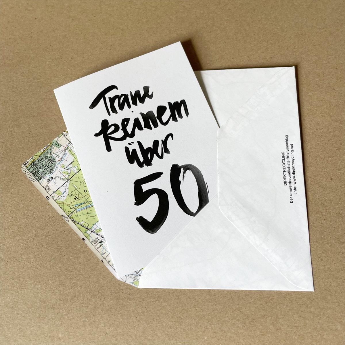 10 witzige Recycling-Karten mit Umschlägen: Traue keinem über 50