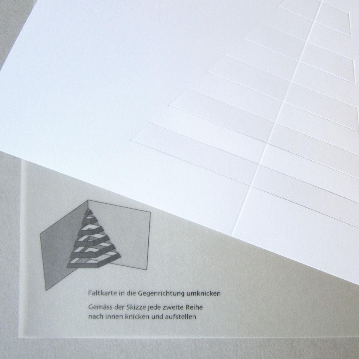10 weiße Blanko-Weihnachtskarten zum Basteln, mit Kuverts und Einlegeblatt