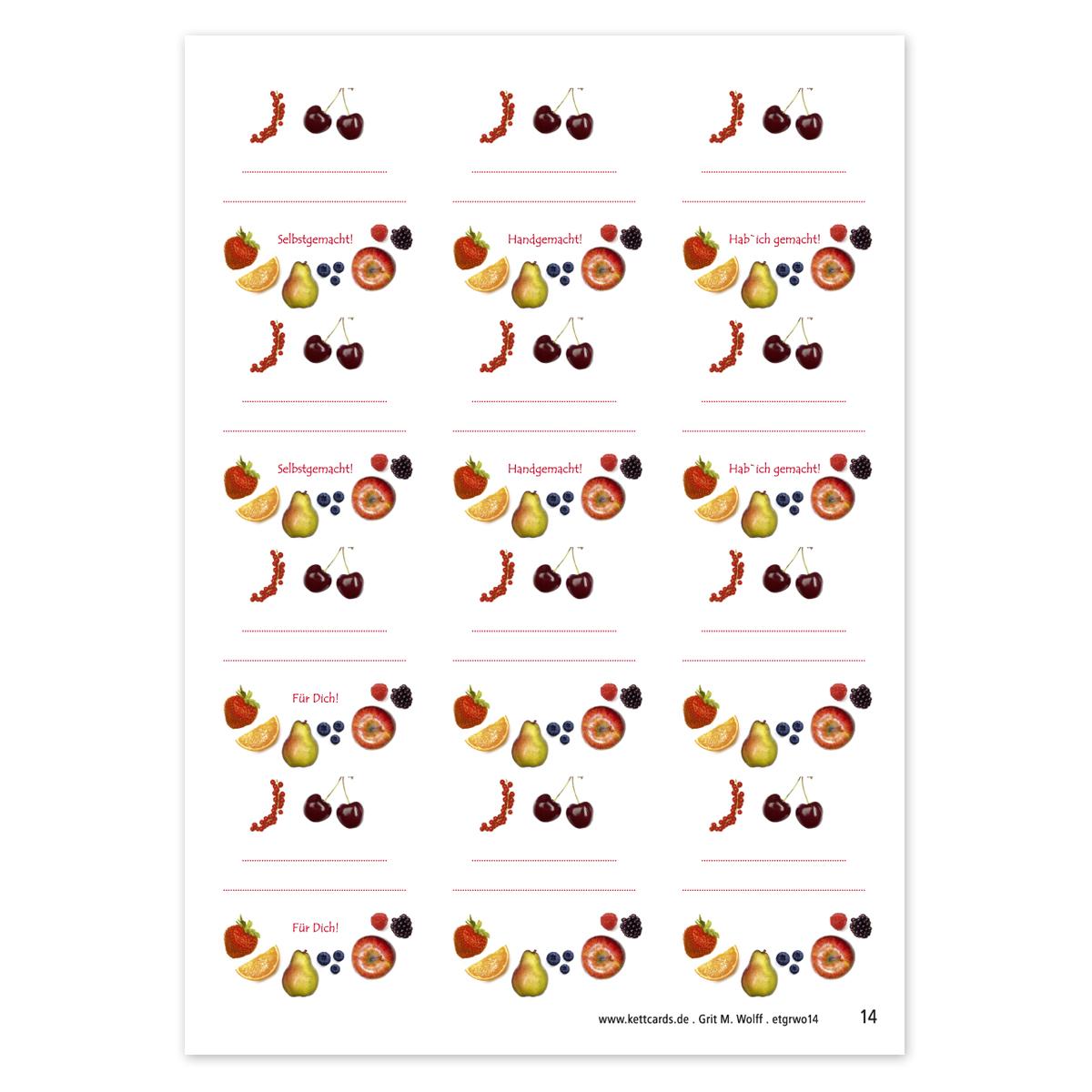 12 runde Aufkleber für Marmeladengläser: Selbst gemacht!