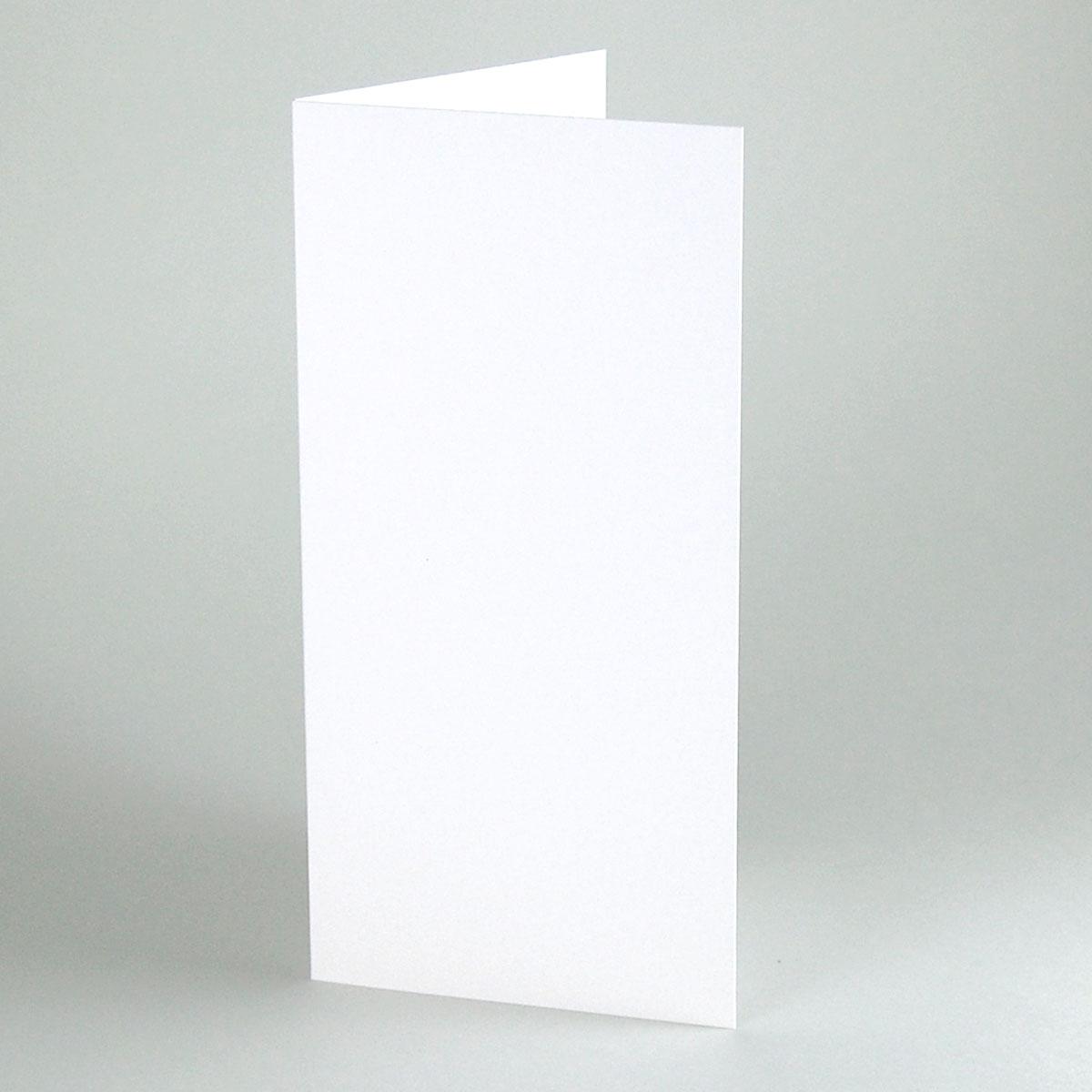 weiße Klappkarte DIN lang (Besuchskartenkarton 246 g/qm)