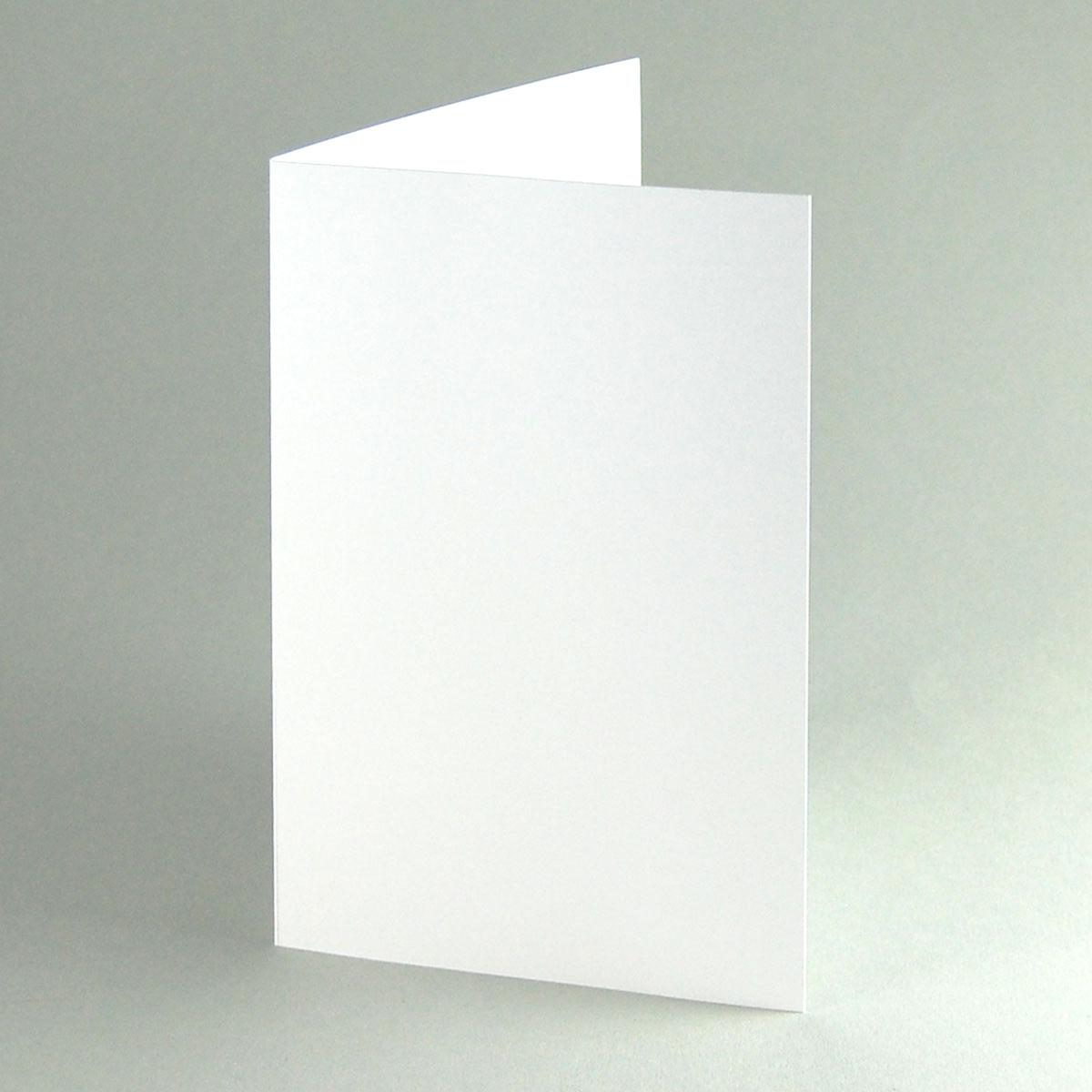 weiße Klappkarte 16,5 x 11,5 cm (Besuchskartenkarton 246 g/qm)