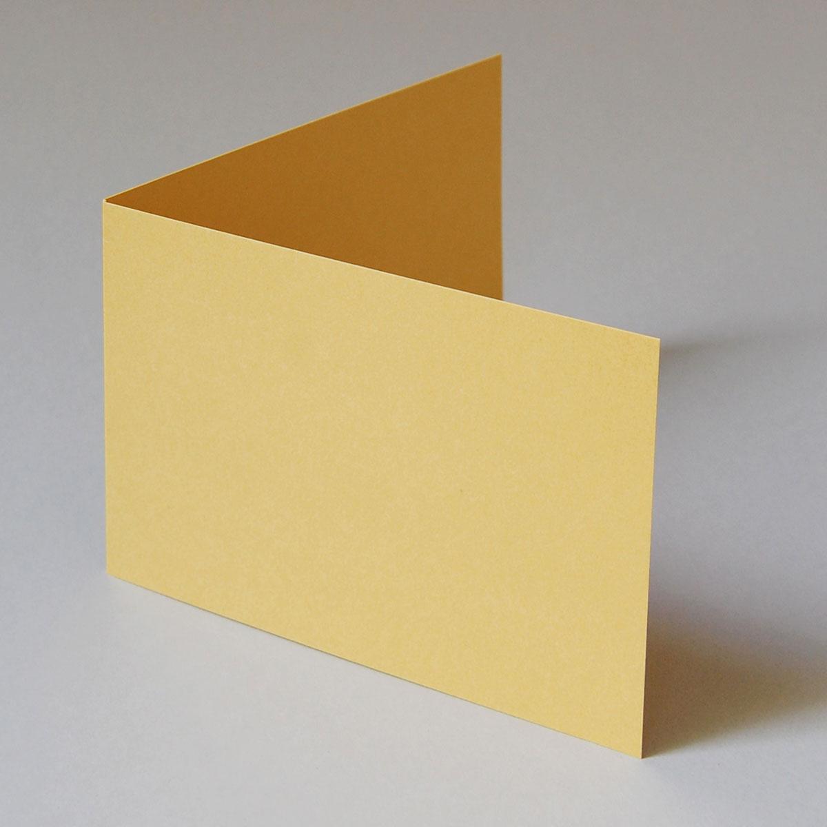 goldene Recycling-Klappkarte 11,5 x 16,5 cm (Fotokarton 270 g/qm)