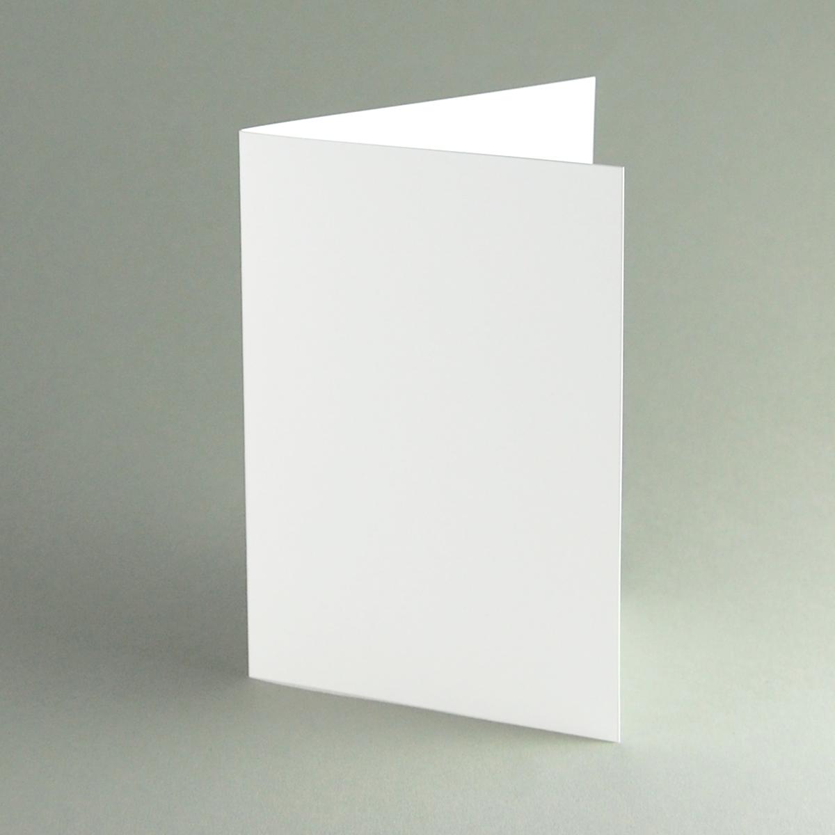 weiße Klappkarte DIN A6 (Besuchskartenkarton 246 g/qm)