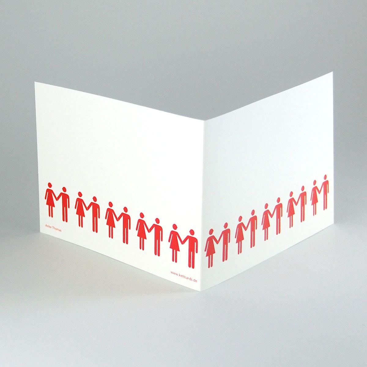 rote Karte: Männer und Frauen