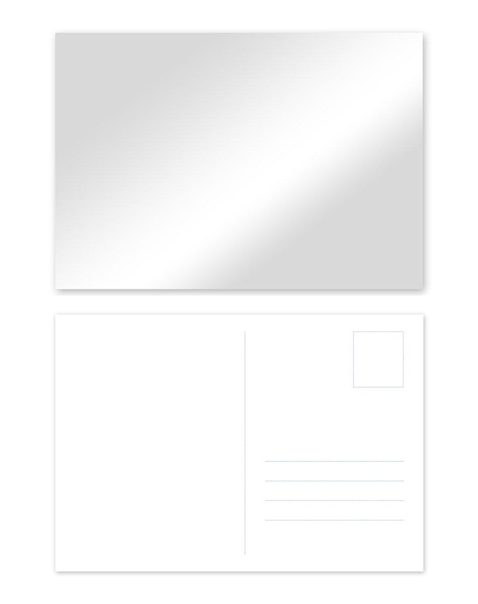 spiegelnde Postkarte DIN A6 mit Adressfeld (Spiegelkarton 270 g/qm)