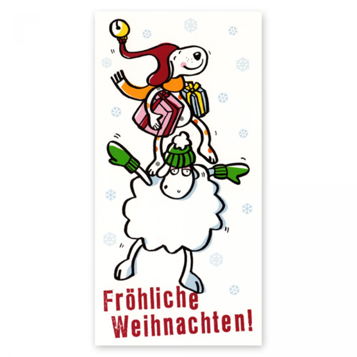 Weihnachts-Postkarte: Fröhliche Weihnachten!