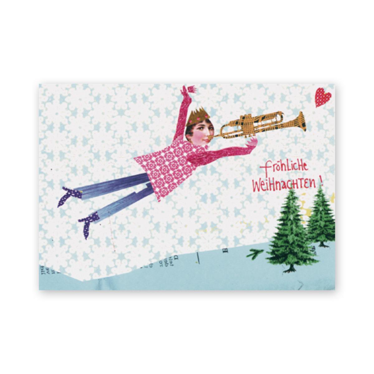 Weihnachts-Postkarte: fröhliche Weihnachten!