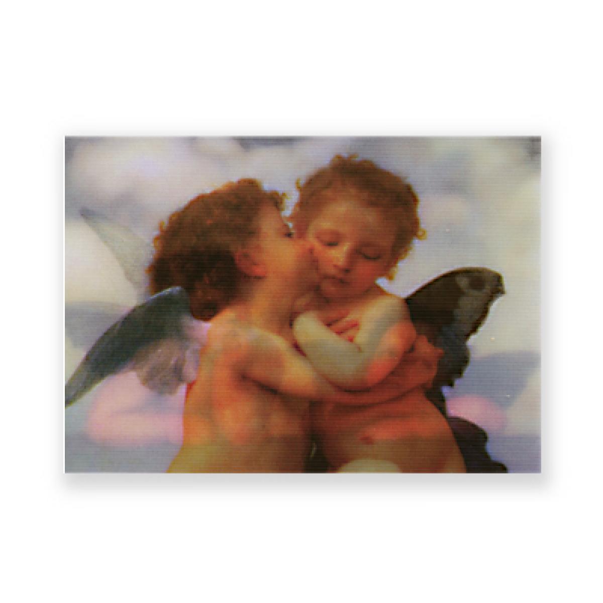 Wackelpostkarte: küssende Engel