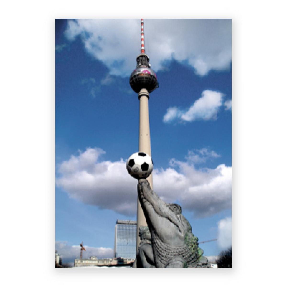 Fußball-Postkarte aus Berlin: Doppelspitze