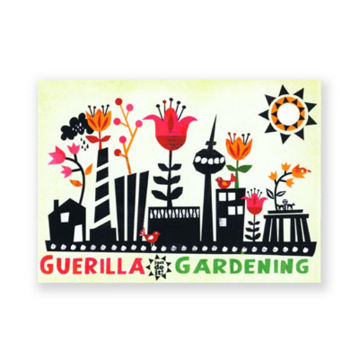 Postkarte: Guerilla Gardening in Berlin