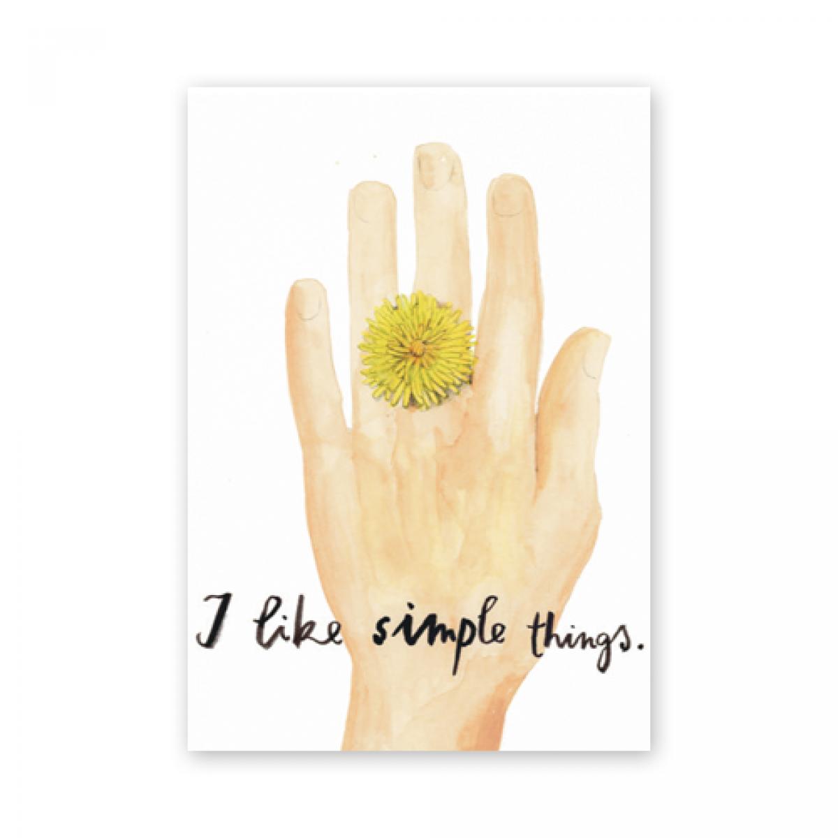 Postkarte: I like simple things
