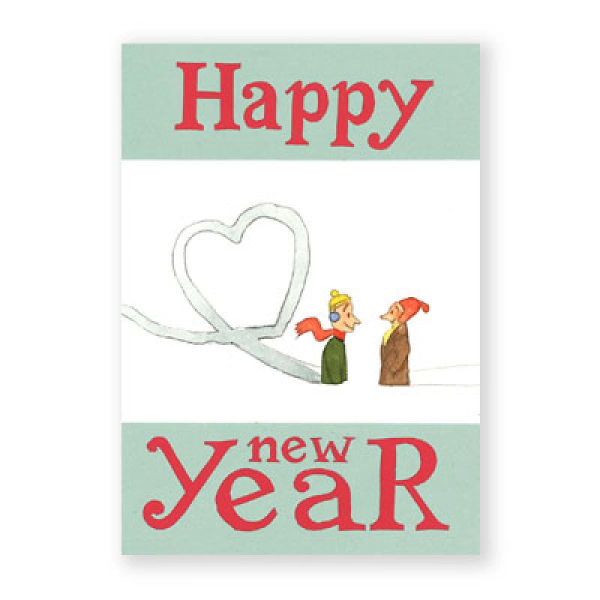 Neujahrs-Postkarte für Männer: Happy new Year