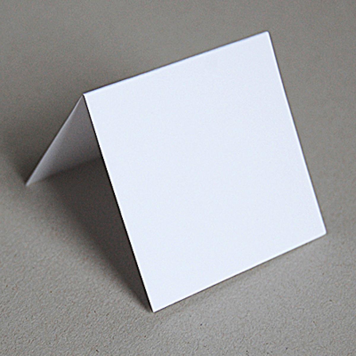 weiße, quadratische Tischkarte  6 x 6 cm (Besuchskartenkarton 246 g/qm)