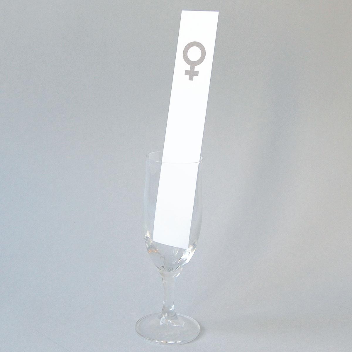 Tischdeko für Frauen mit dem Venussymbol (silberner Druck)