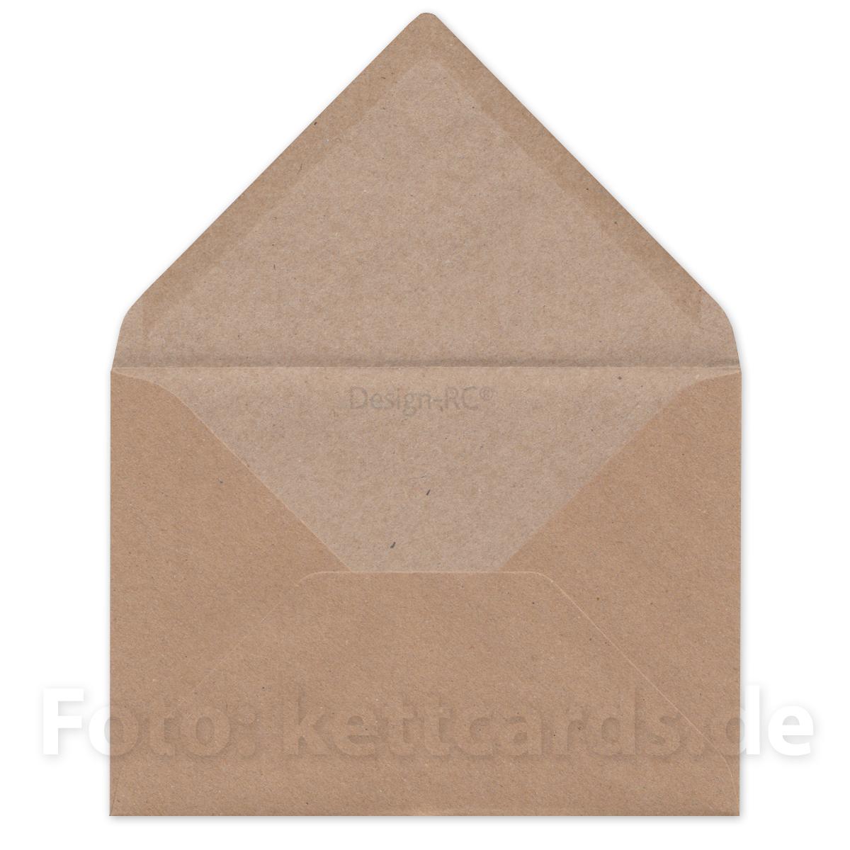 brauner Recycling-Umschlag, 12,5 x 17,6 cm (DIN B6)