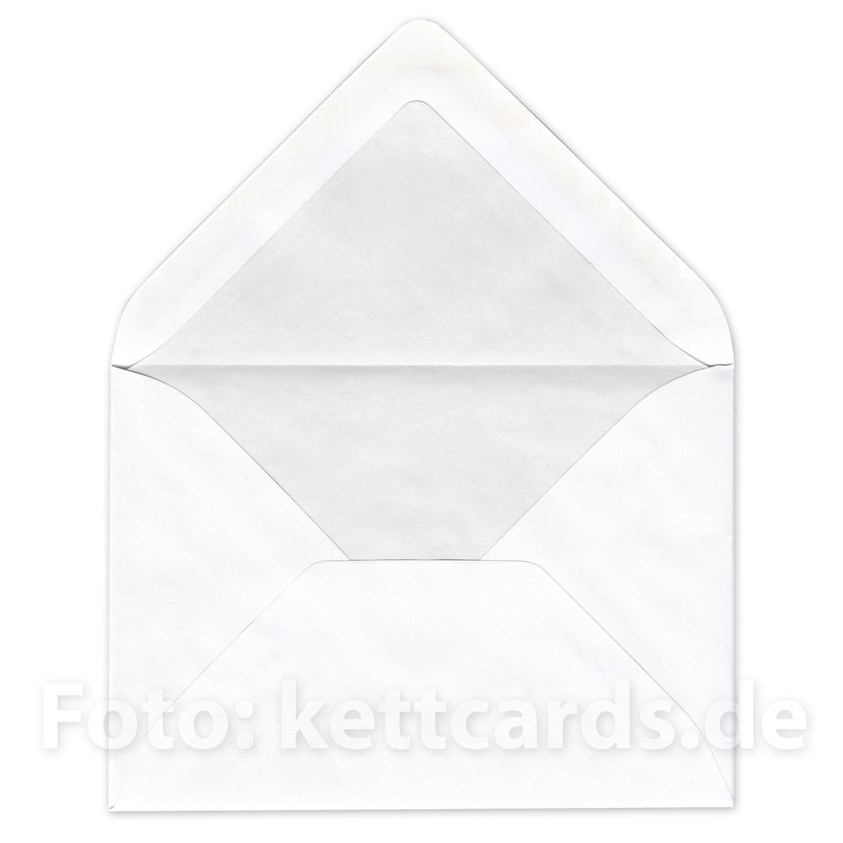 weißer, gefütterter Umschlag, 12 x 17,5 cm (DIN B6)