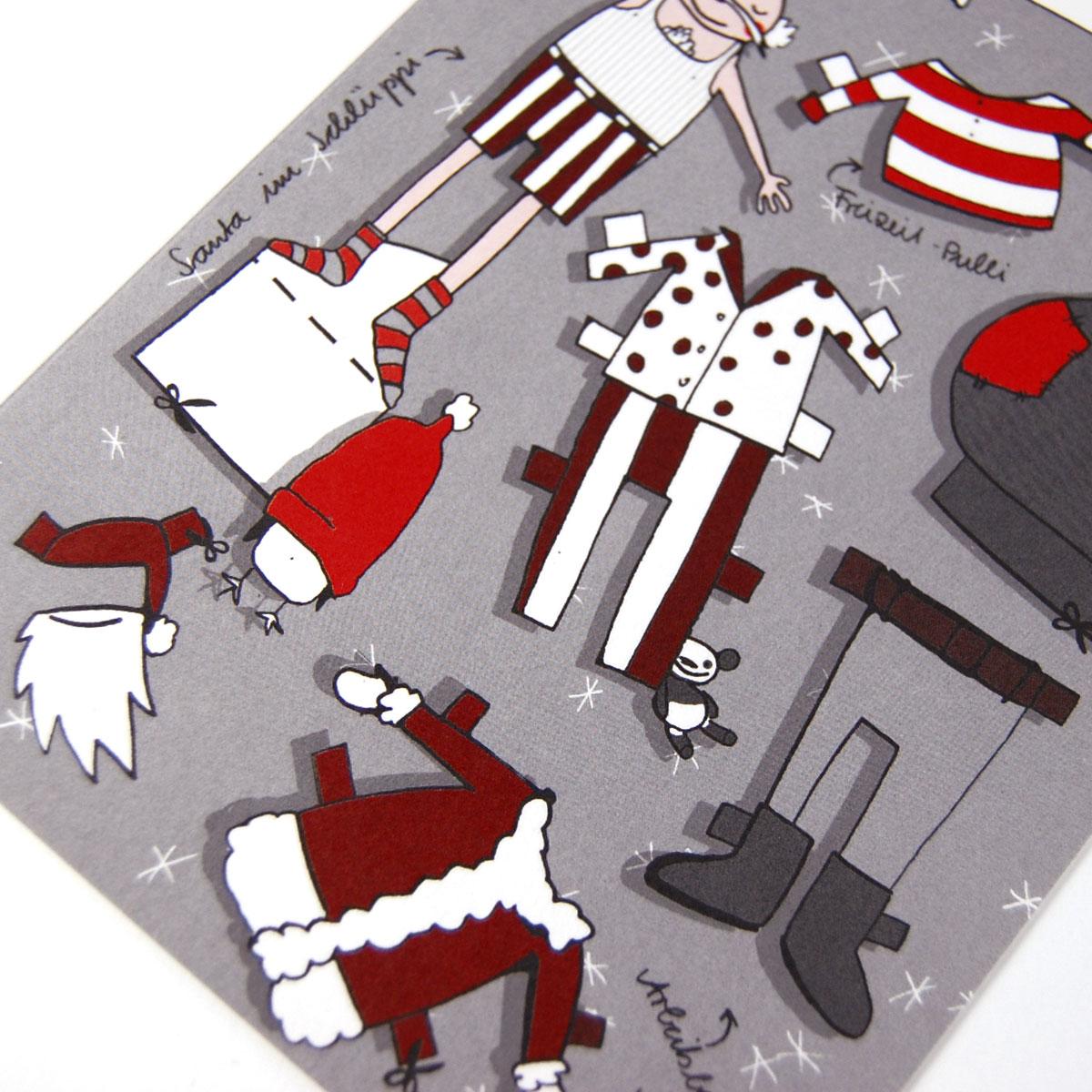 Weihnachtskarte zum Basteln: style your Santa