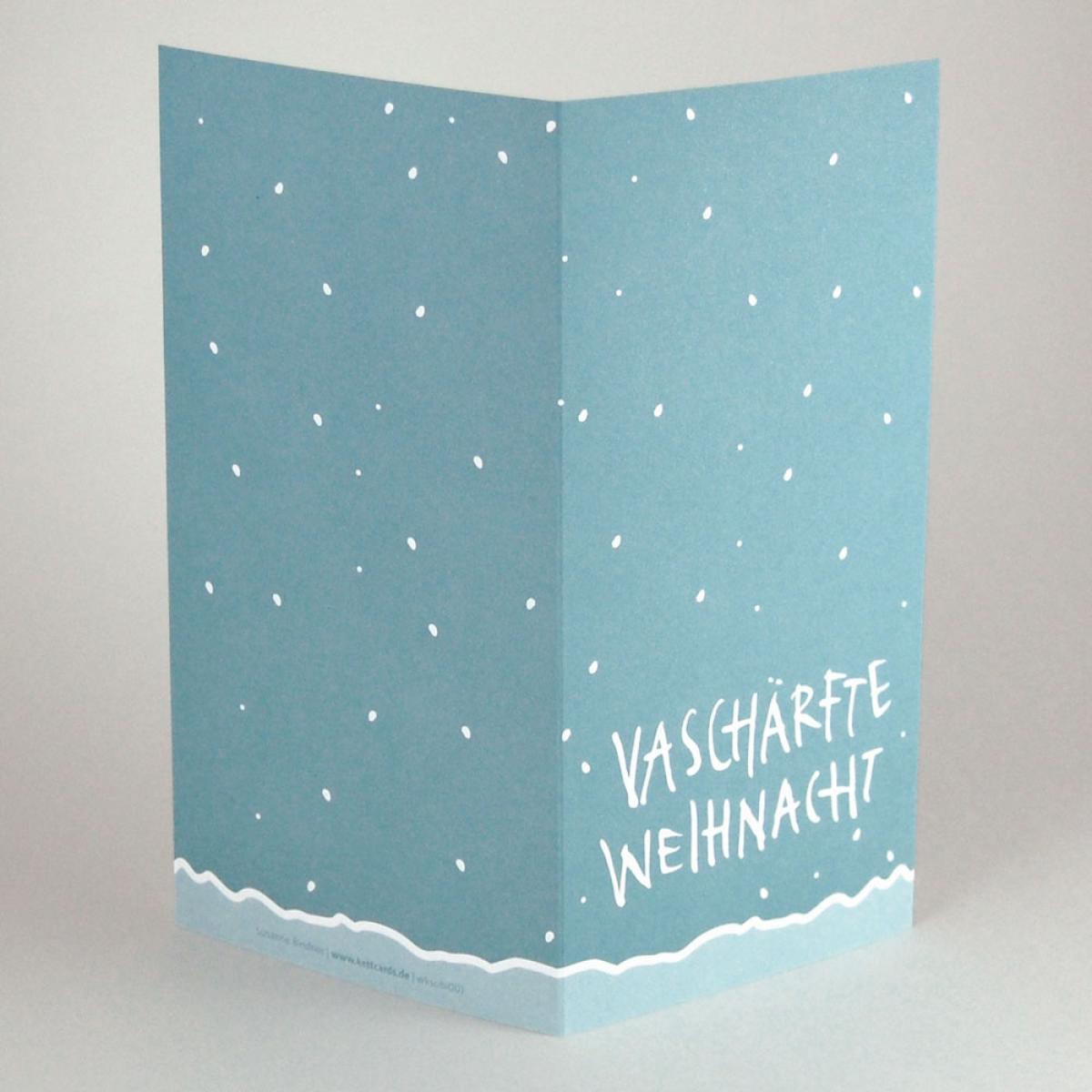 Recycling-Weihnachtskarte: Vaschärfte Weihnacht