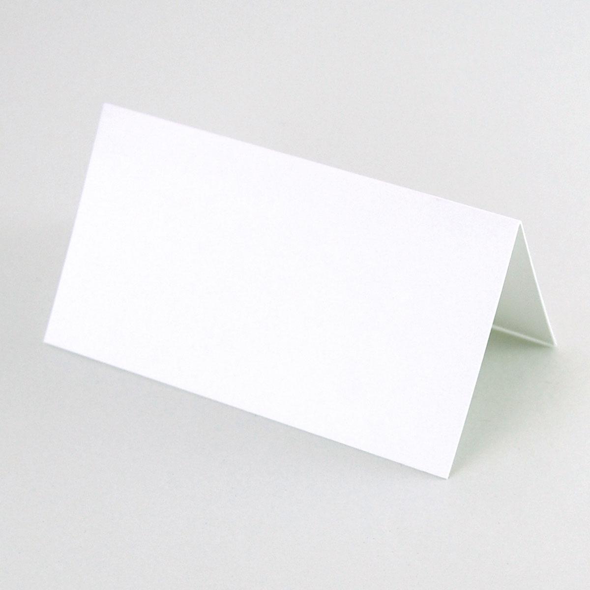 100 weiße Tischkarten 6 x 11 cm