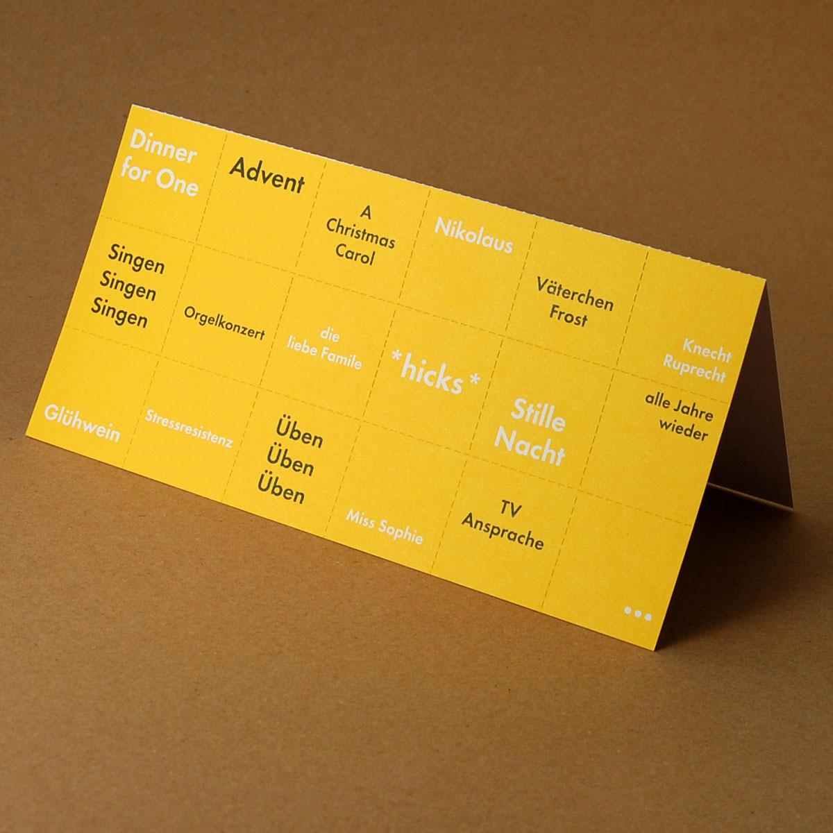 10 gelbe Weihnachtskarten mit transparenten Kuverts: Memo