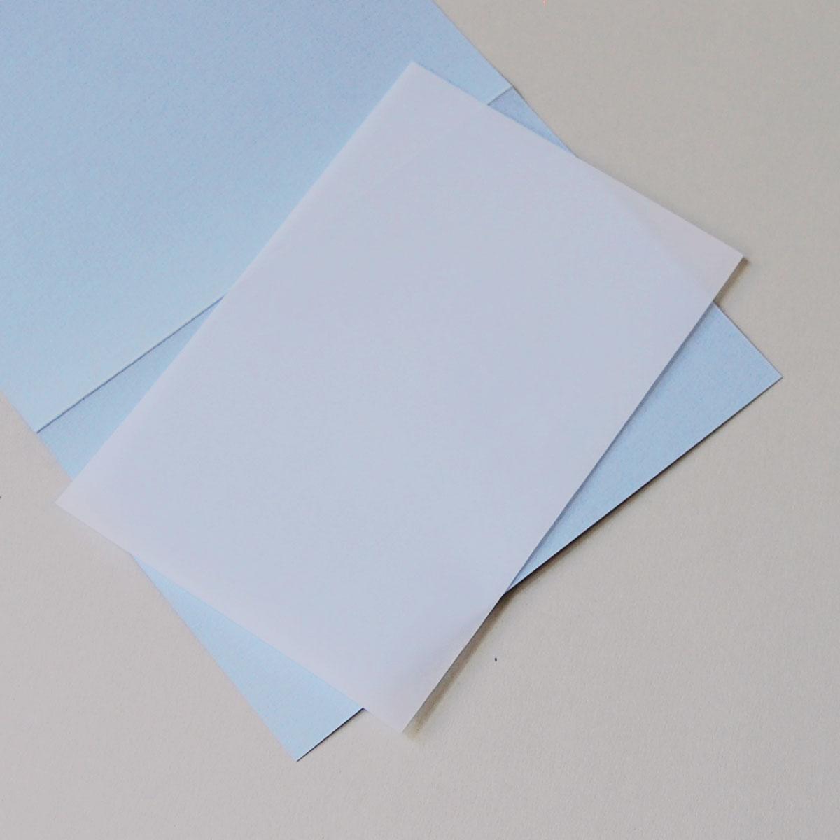 100 transparente Einlegeblätter 14,5 x 10,1 cm