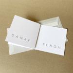 10er Set Recyclingkarten mit Transparentumschlag: DANKE SCHÖN (silberner Druck)