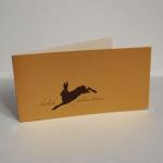 Osterkarte mit Osterhase: ... herrlich goldene Ostern