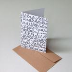 einladung - Recyclingkarte braunem Recyclingumschlag